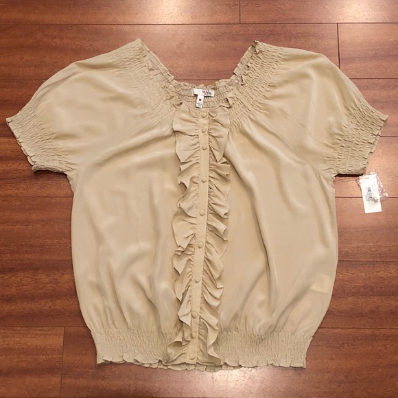 Joie Tops - Joie Button Ruffle Blouse